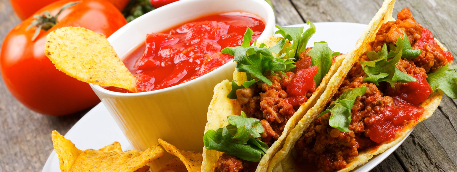 Delicious Tacos, Chips and Salsa